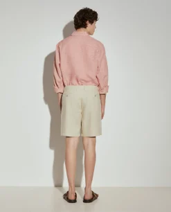 Bermudas 100% linho com bolsos