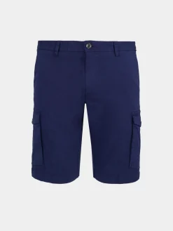 Bermudas de algodão stretch com bolsos laterais