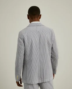 Blazer de riscas slim fit