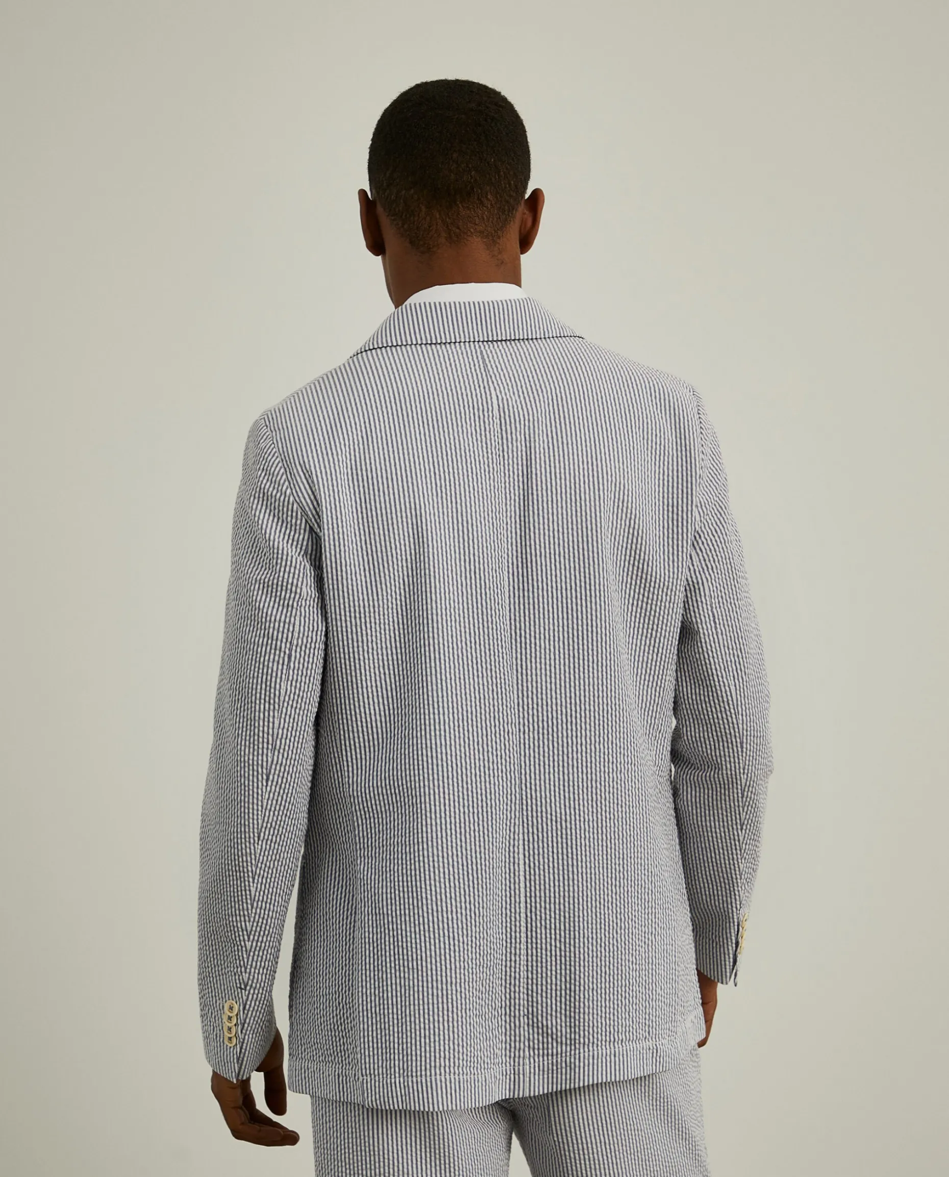 Blazer de riscas slim fit