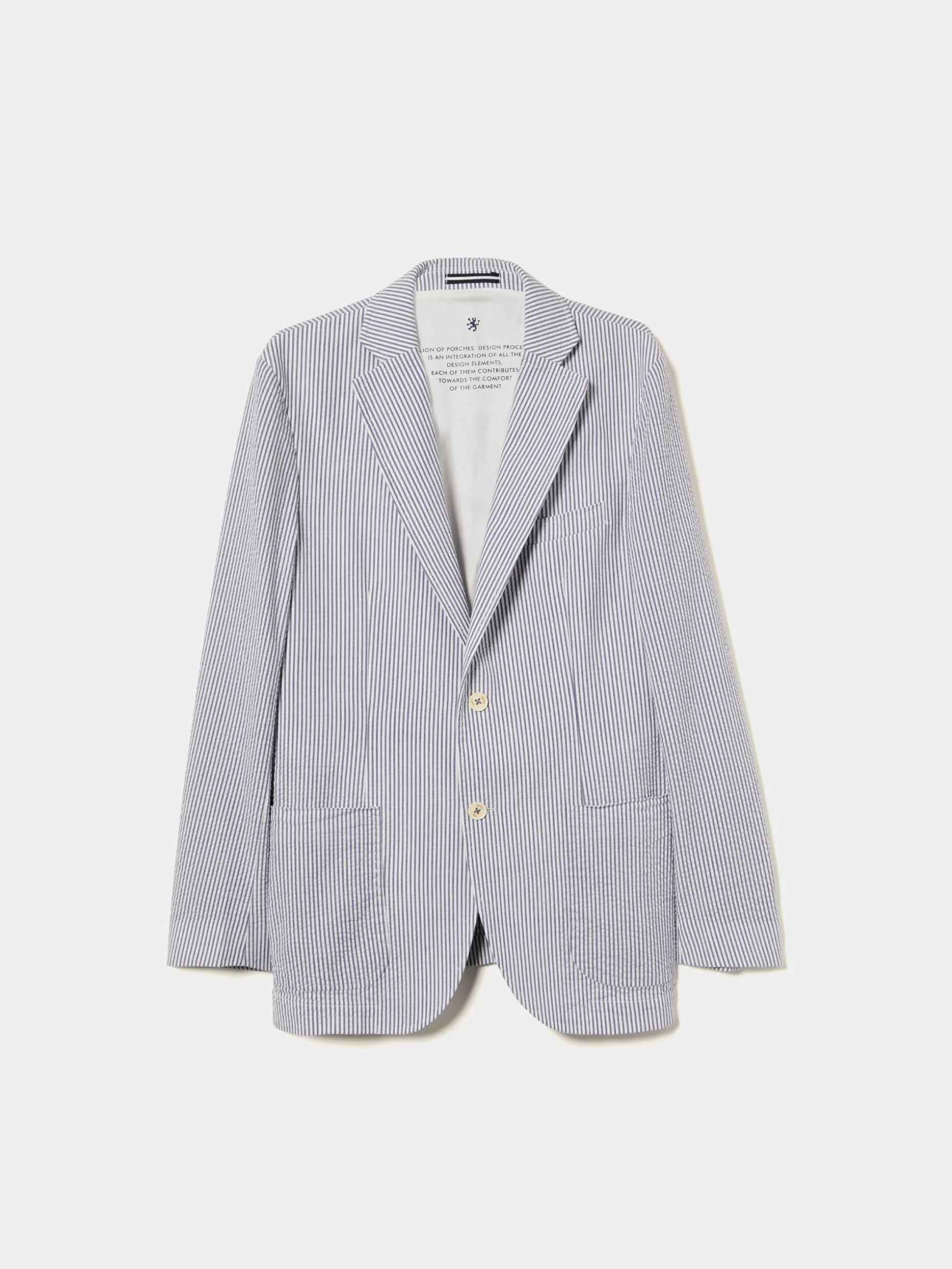 Blazer de riscas slim fit
