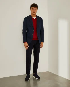 Blazer slim fit com bolsos