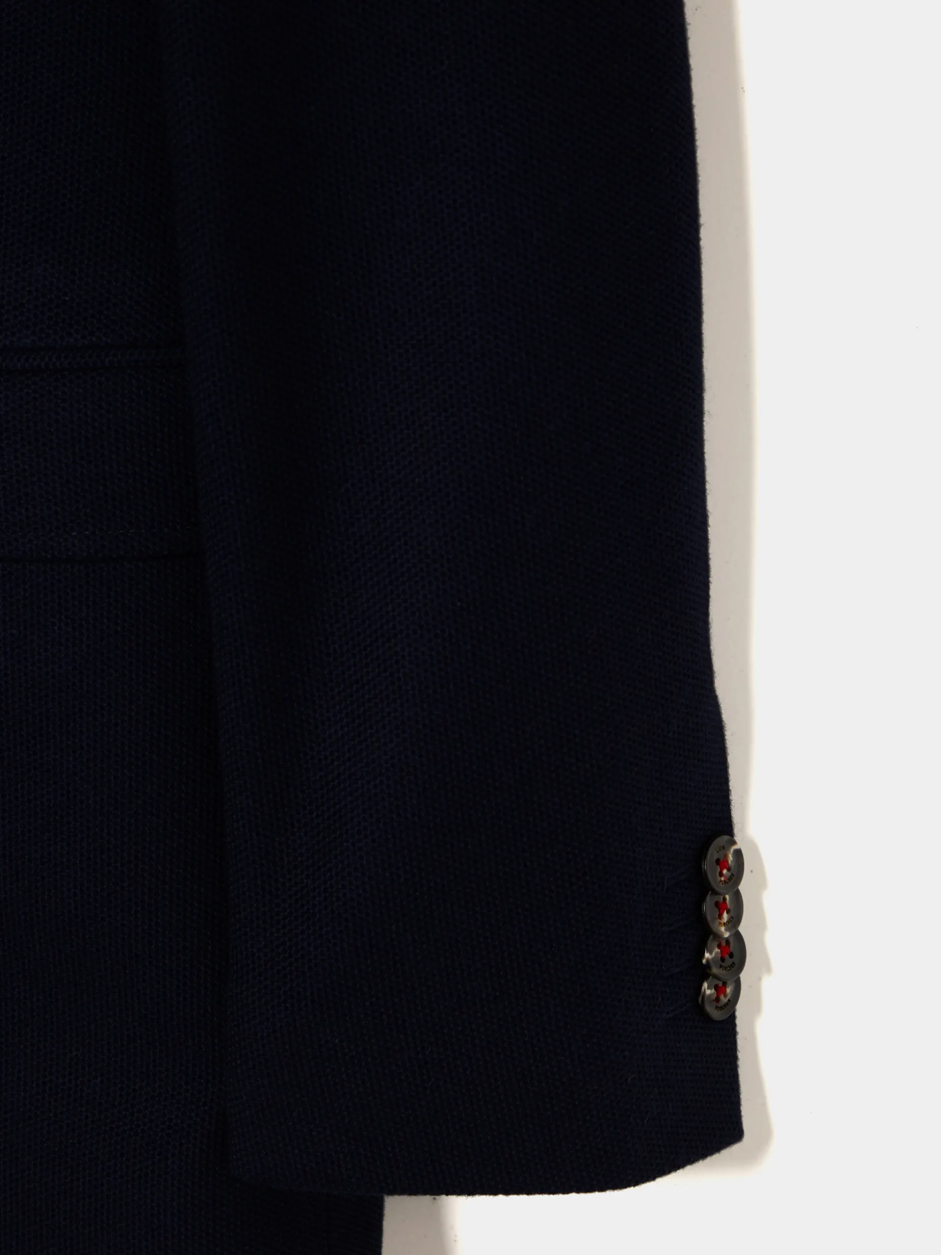 Blazer slim fit em algodão e lã