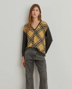 Blusa com estampado xadrez