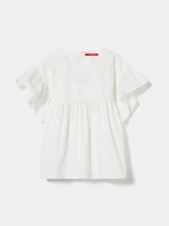 Blusa com folho e bordado LOP