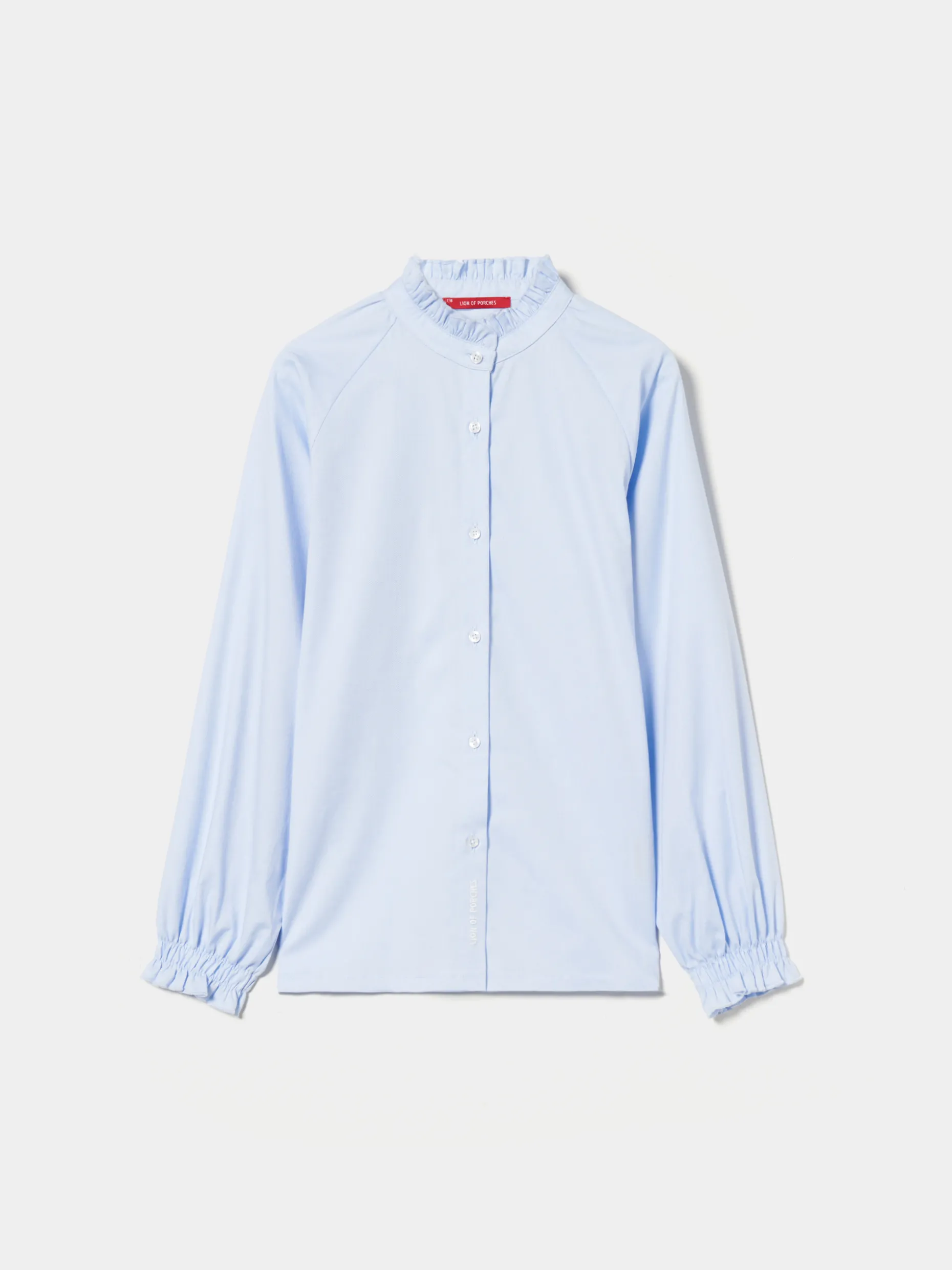 Blusa de algodão com folhos