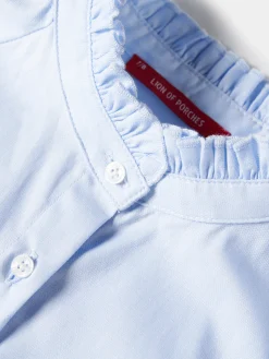 Blusa de algodão com folhos