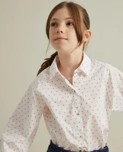 Blusa de algodão com micropadrão leões