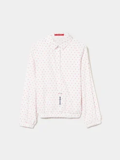 Blusa de algodão com micropadrão leões