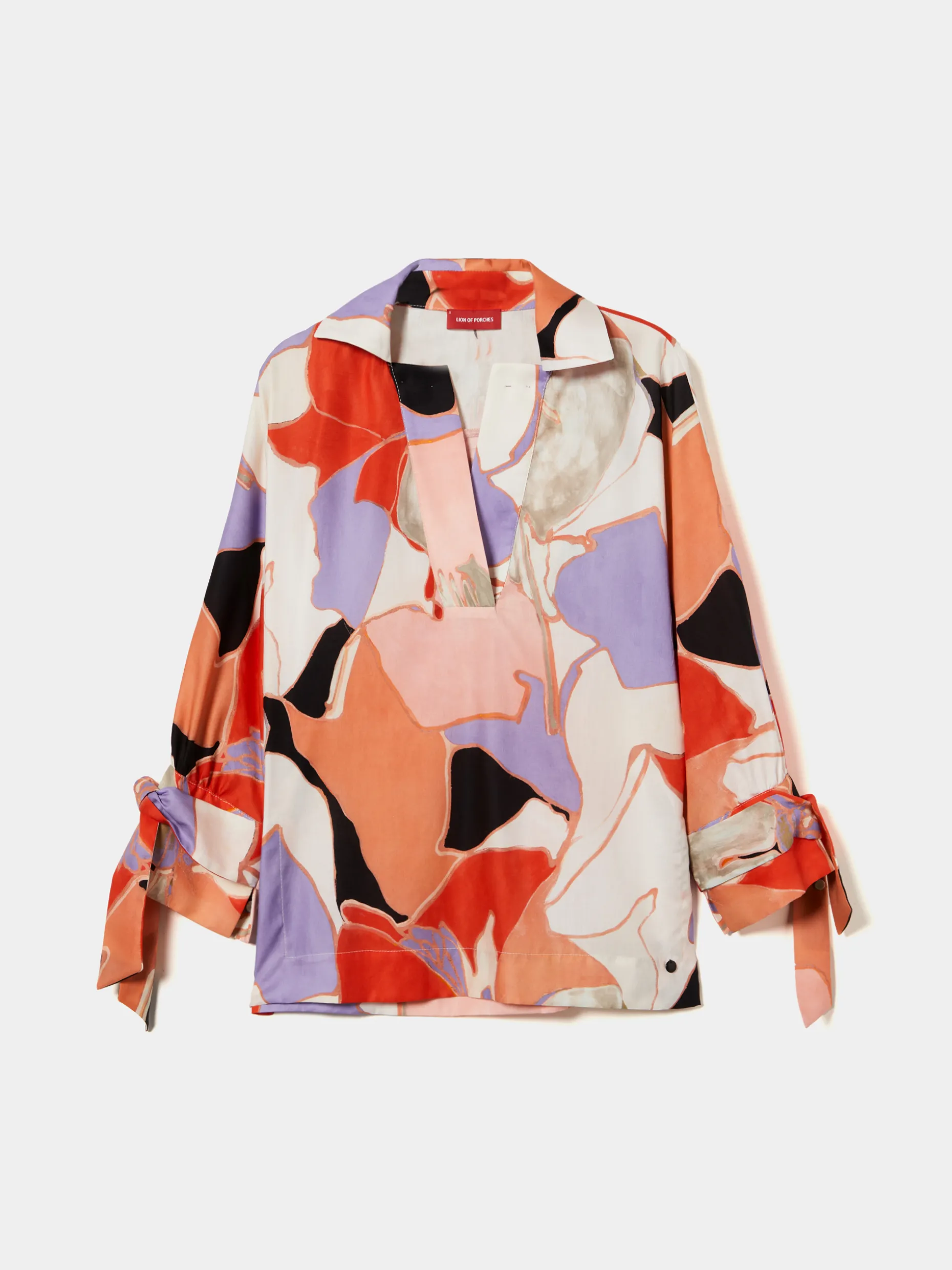 Blusa de algodão com padrão abstrato