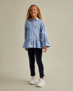 Blusa de manga comprida com folhos