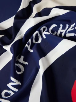 Blusa decote redondo com padrão geométrico