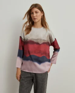 Blusa fluida estampada