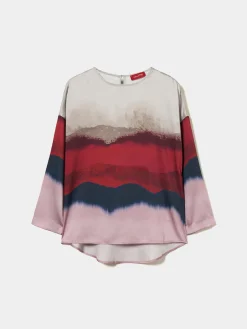 Blusa fluida estampada