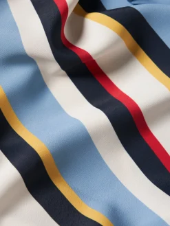 Blusa às riscas com drapeado