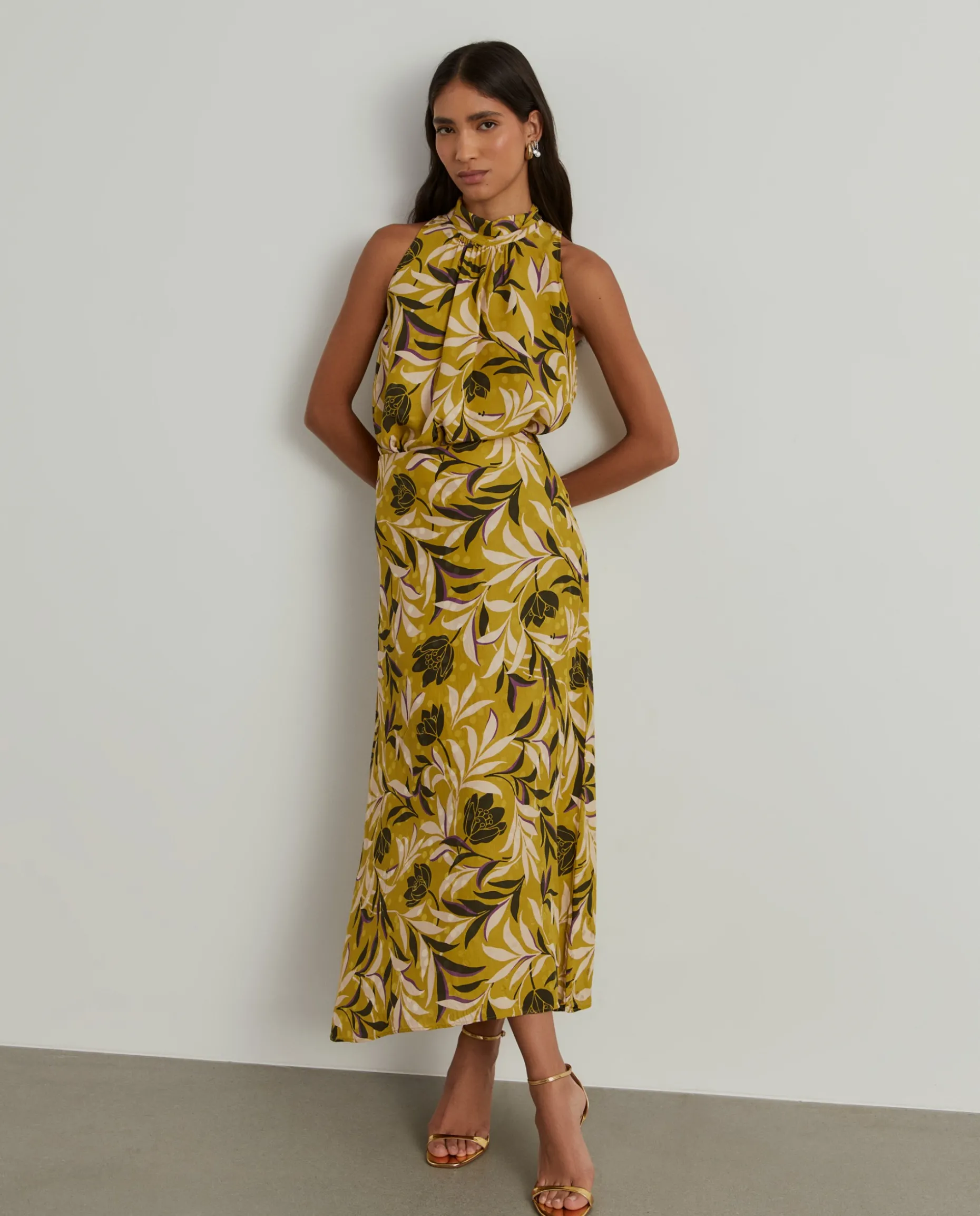 Blusa tropical sem mangas