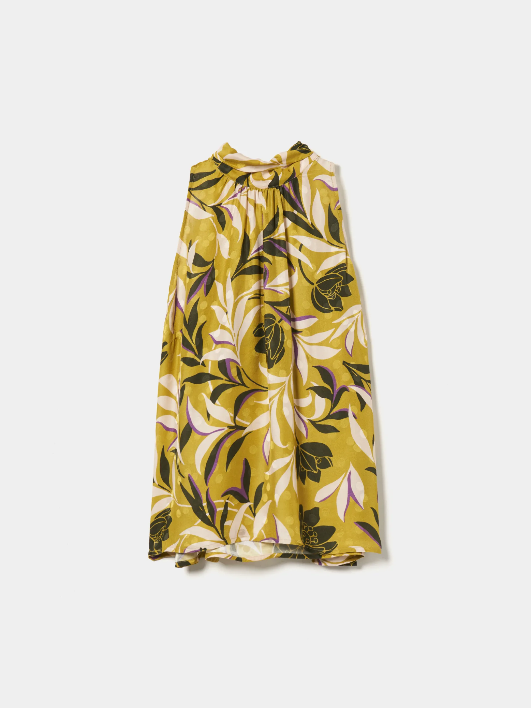 Blusa tropical sem mangas