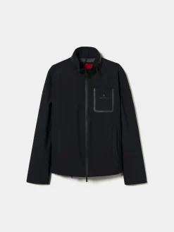 Blusão acolchoado com capuz embutido