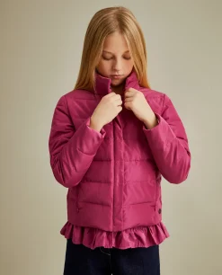 Blusão acolchoado com folho