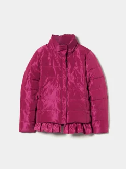 Blusão acolchoado com folho