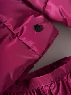 Blusão acolchoado com folho