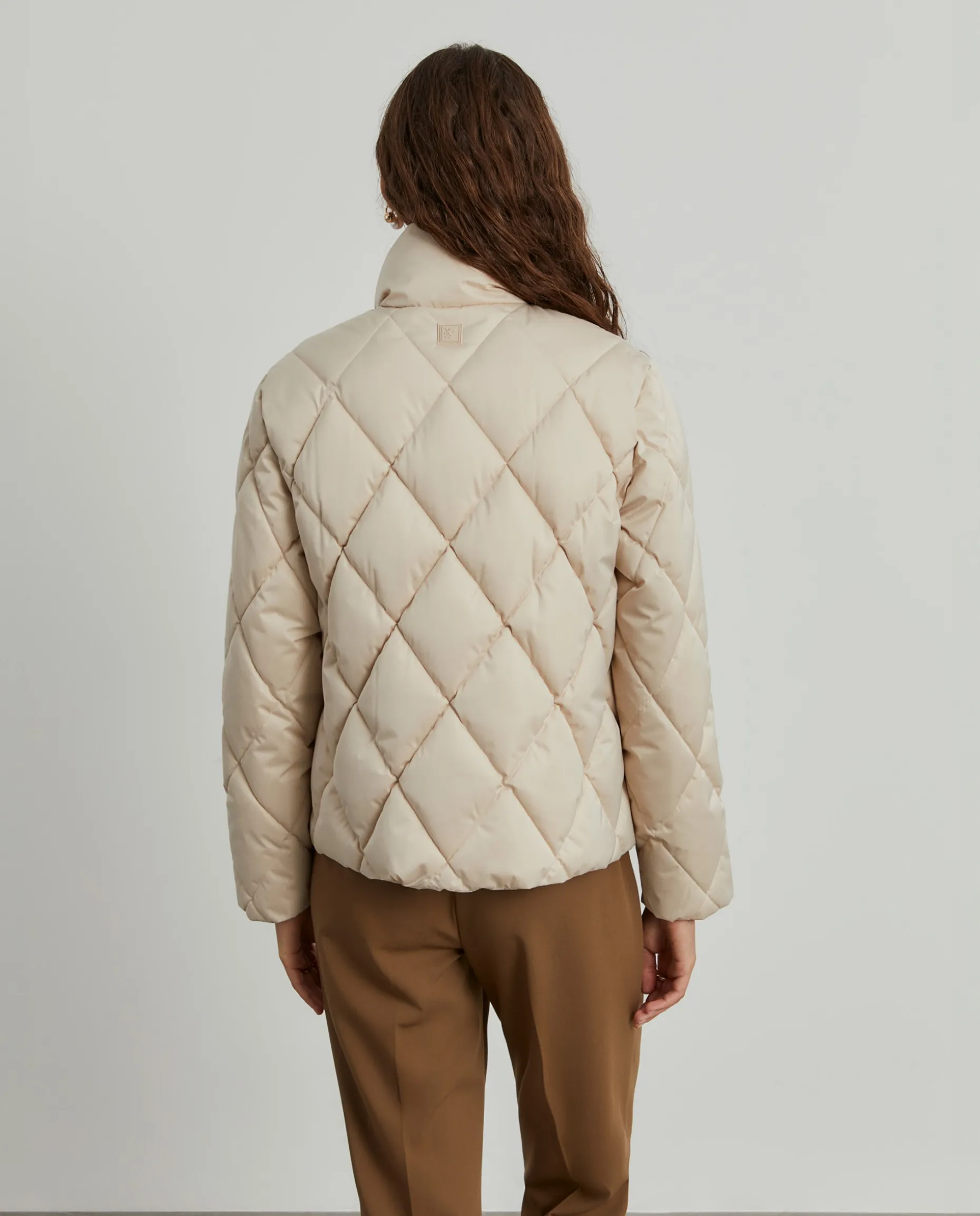 Blusão acolchoado de trespasse