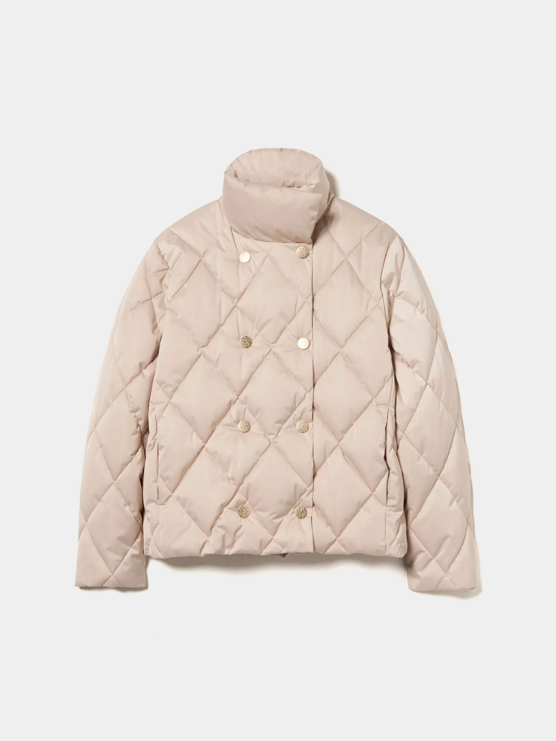 Blusão acolchoado de trespasse