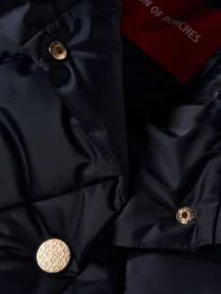 Blusão acolchoado de trespasse