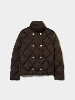 Blusão acolchoado de trespasse