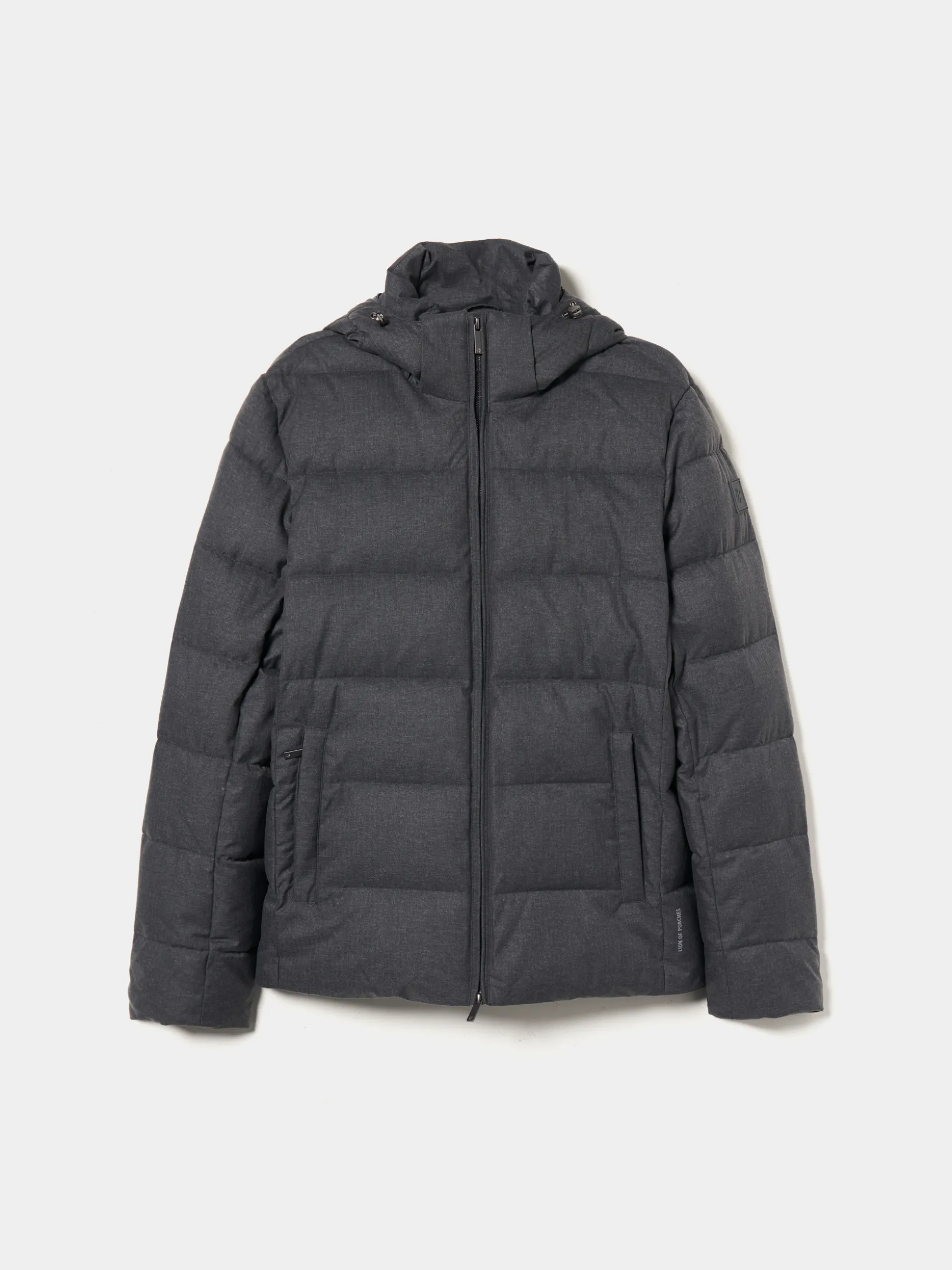 Blusão acolchoado repelente à água com capuz