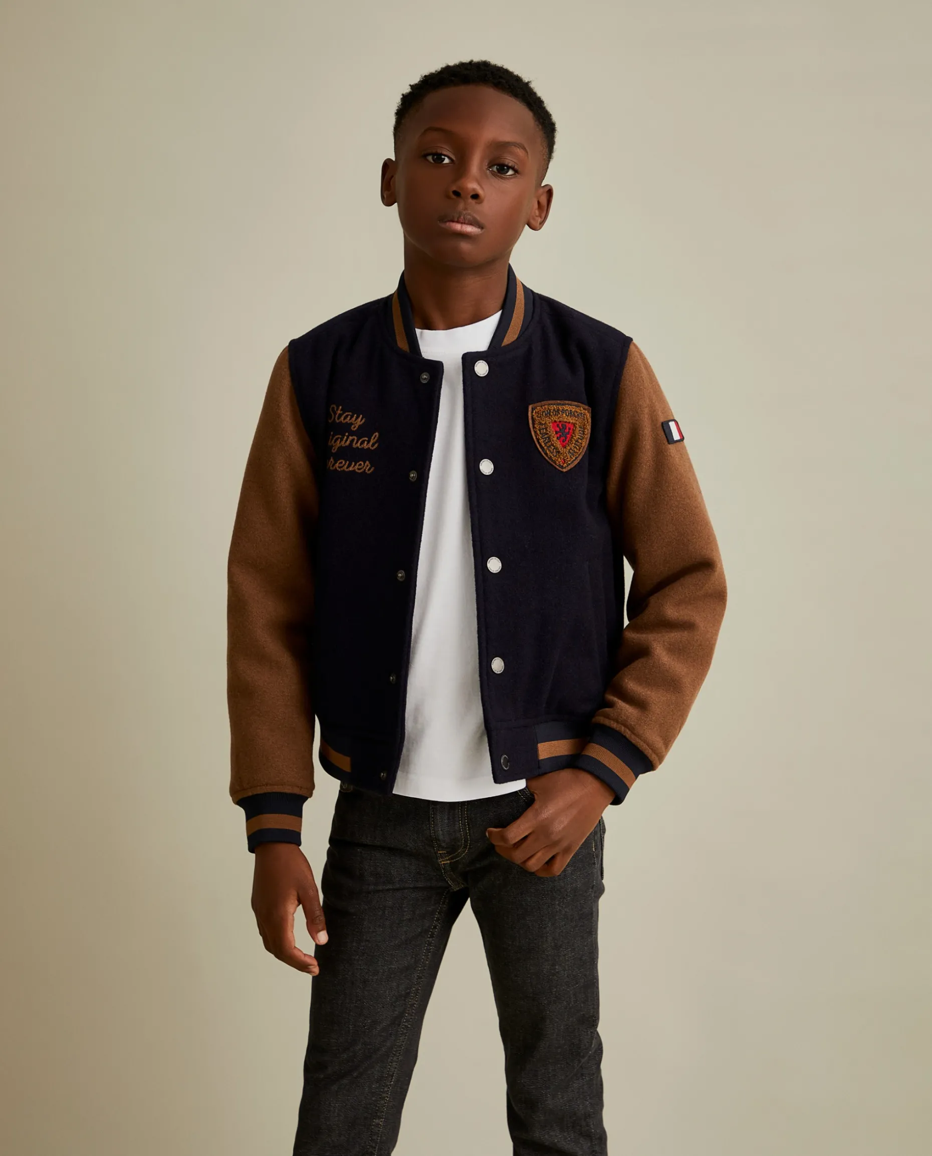 Blusão bomber bicolor