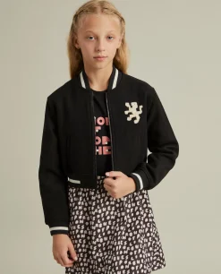 Blusão bomber com leão no peito