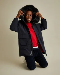 Blusão com capuz com pelo removível