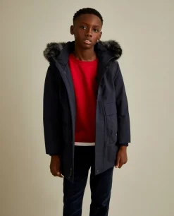 Blusão com capuz com pelo removível