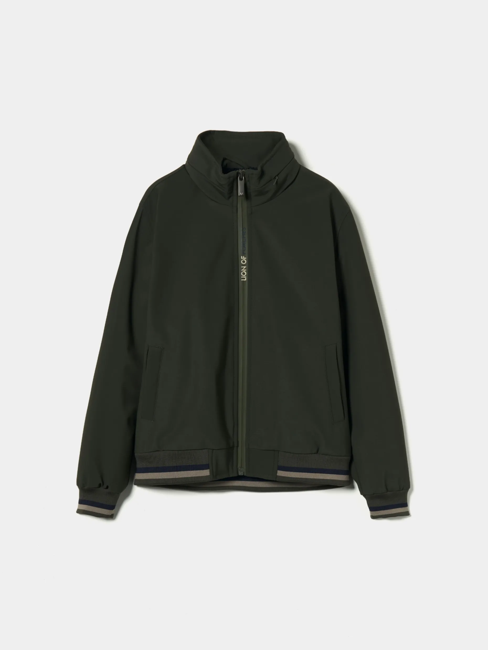 Blusão com capuz e forro cardado