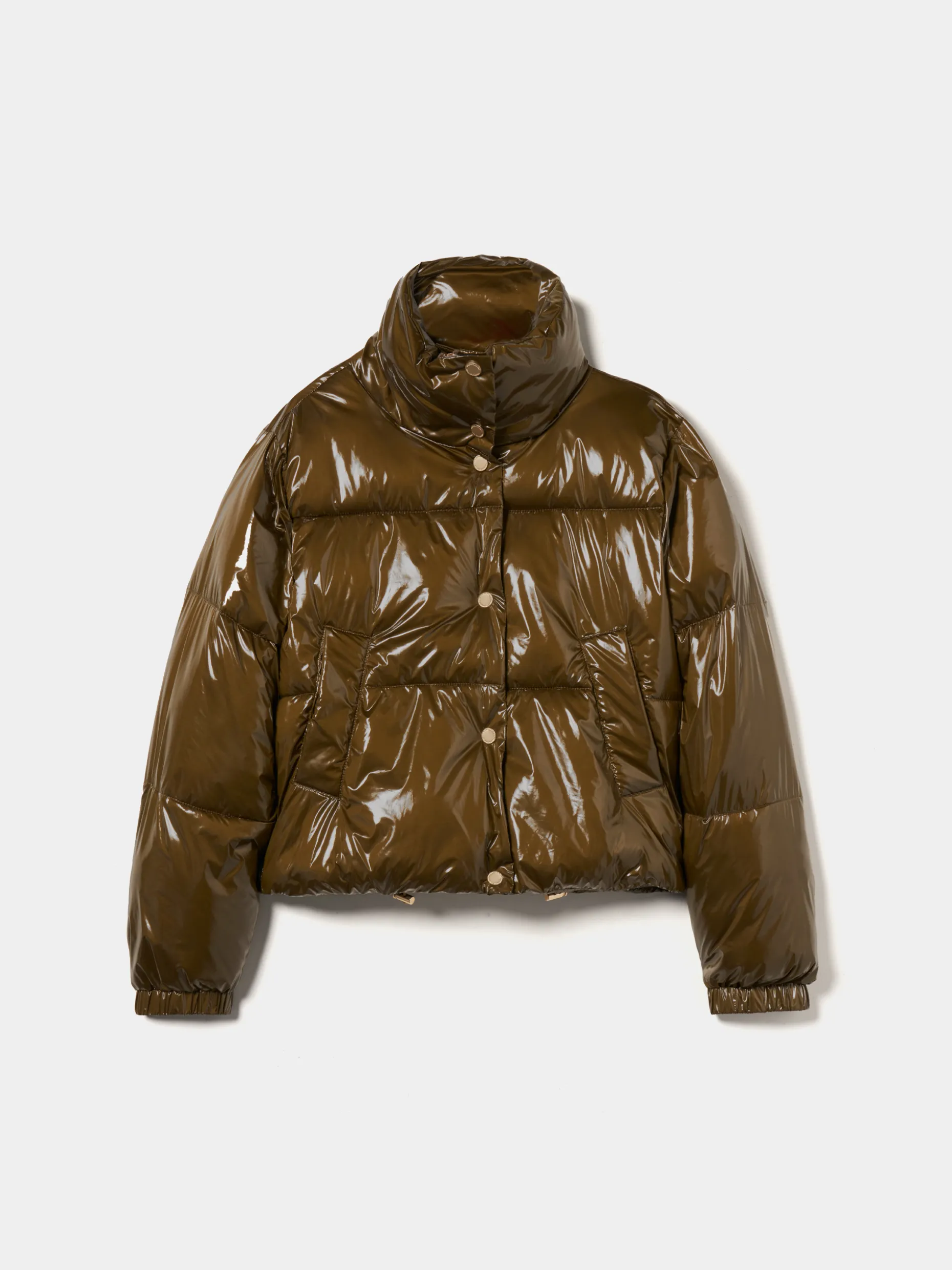 Blusão curto acolchoado brilhante