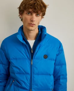 Blusão de penas em tecido técnico