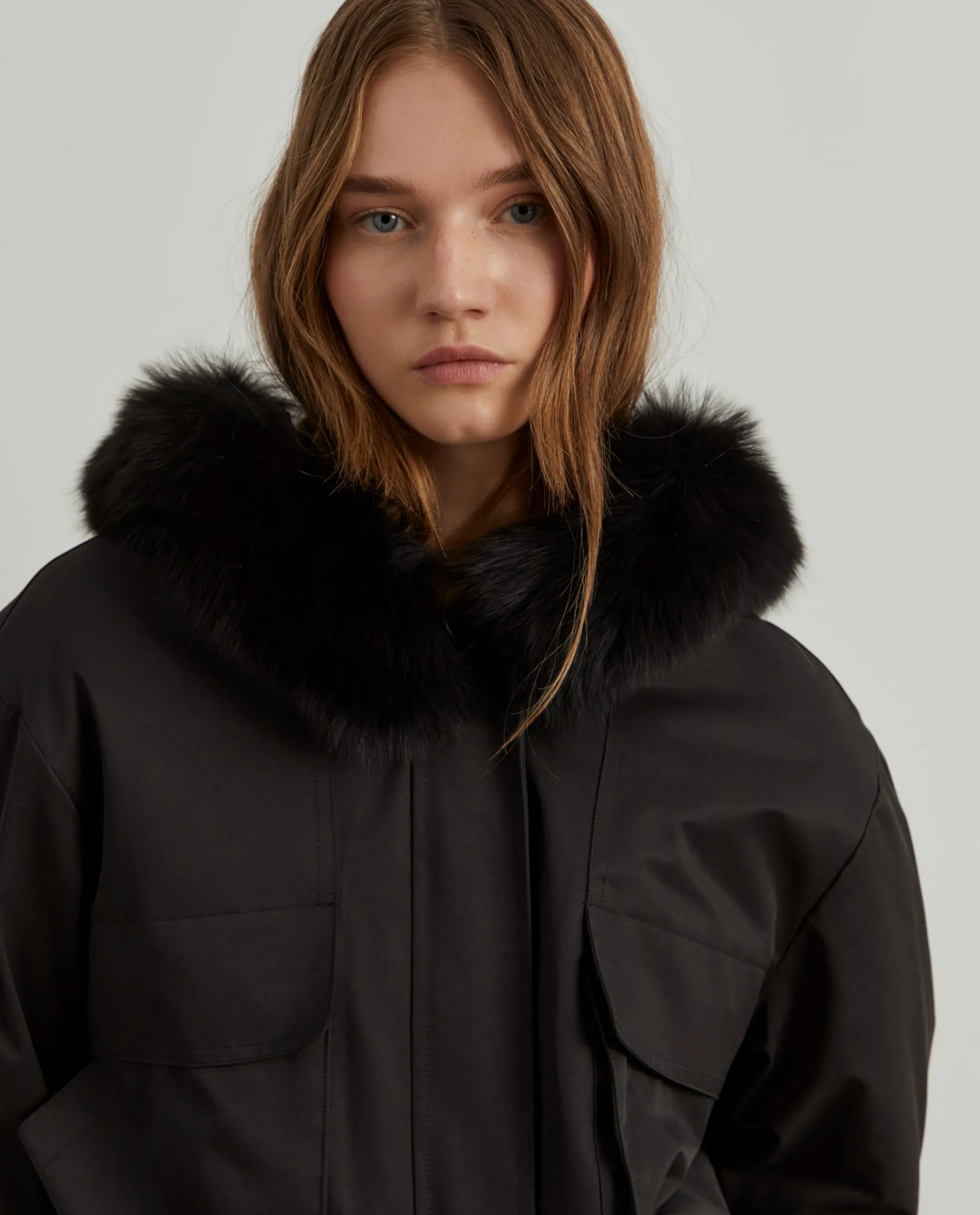 Blusão oversize com pelo