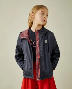 Blusão reversível com capuz