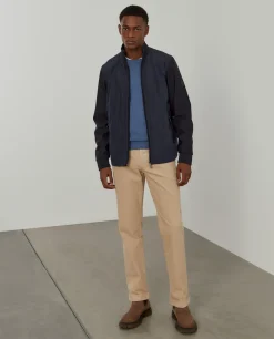 Blusão reversível com gola alta