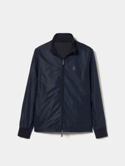 Blusão reversível com gola alta