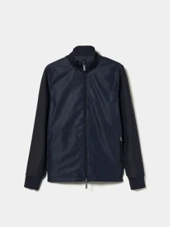 Blusão reversível com gola alta