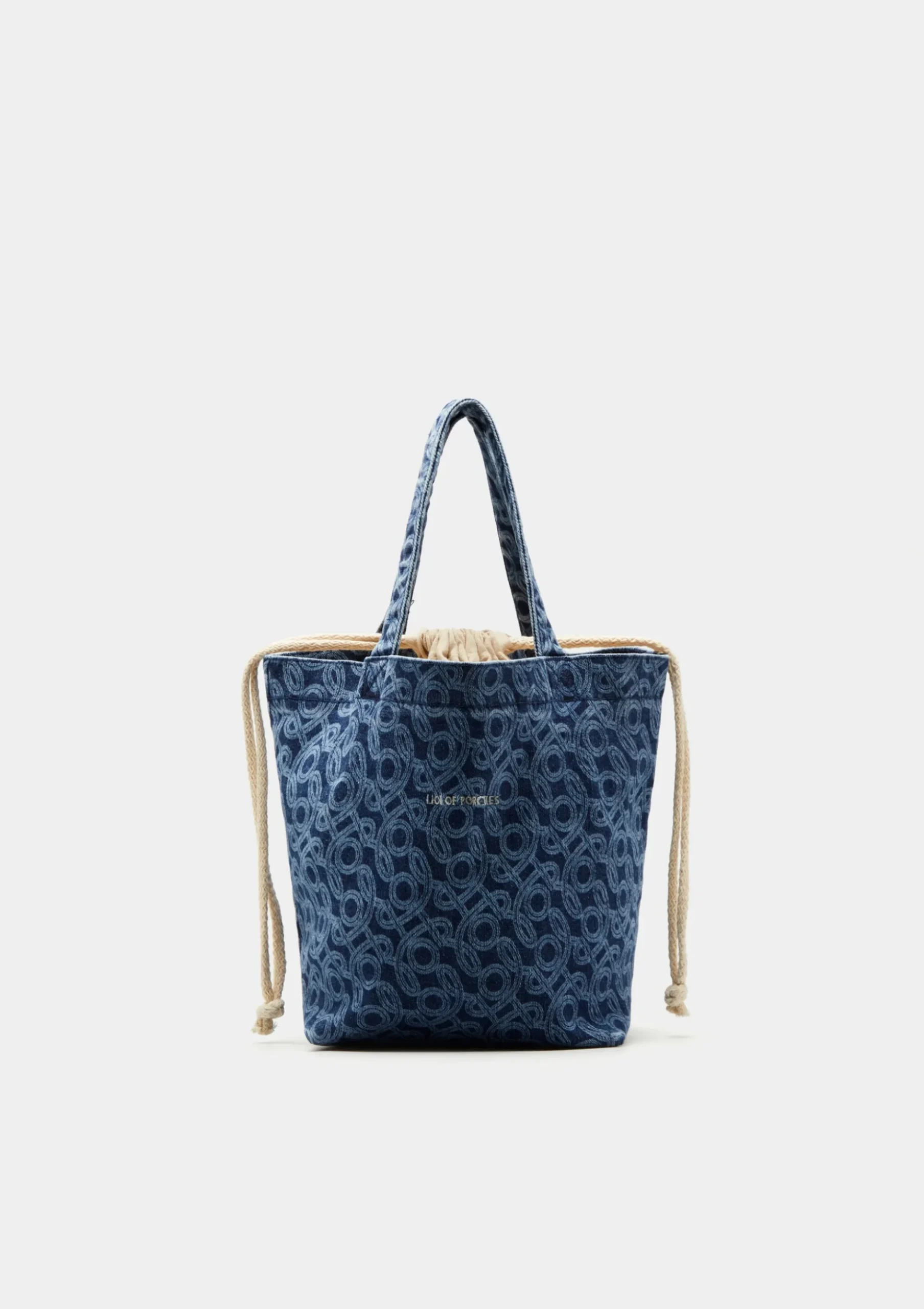 Bolsa denim com monograma