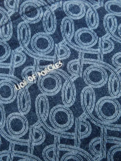 Bolsa denim com monograma