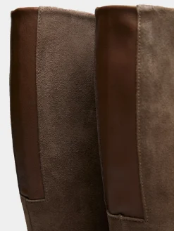 Botas de cano alto com tacão