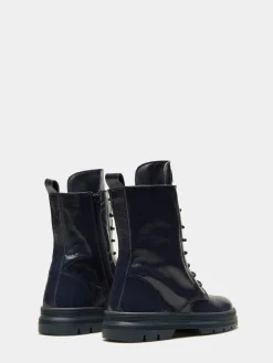 Botas militares em pele