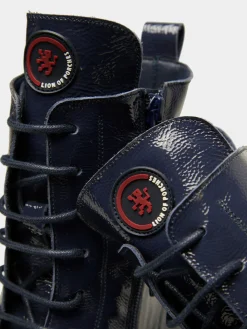 Botas militares em pele