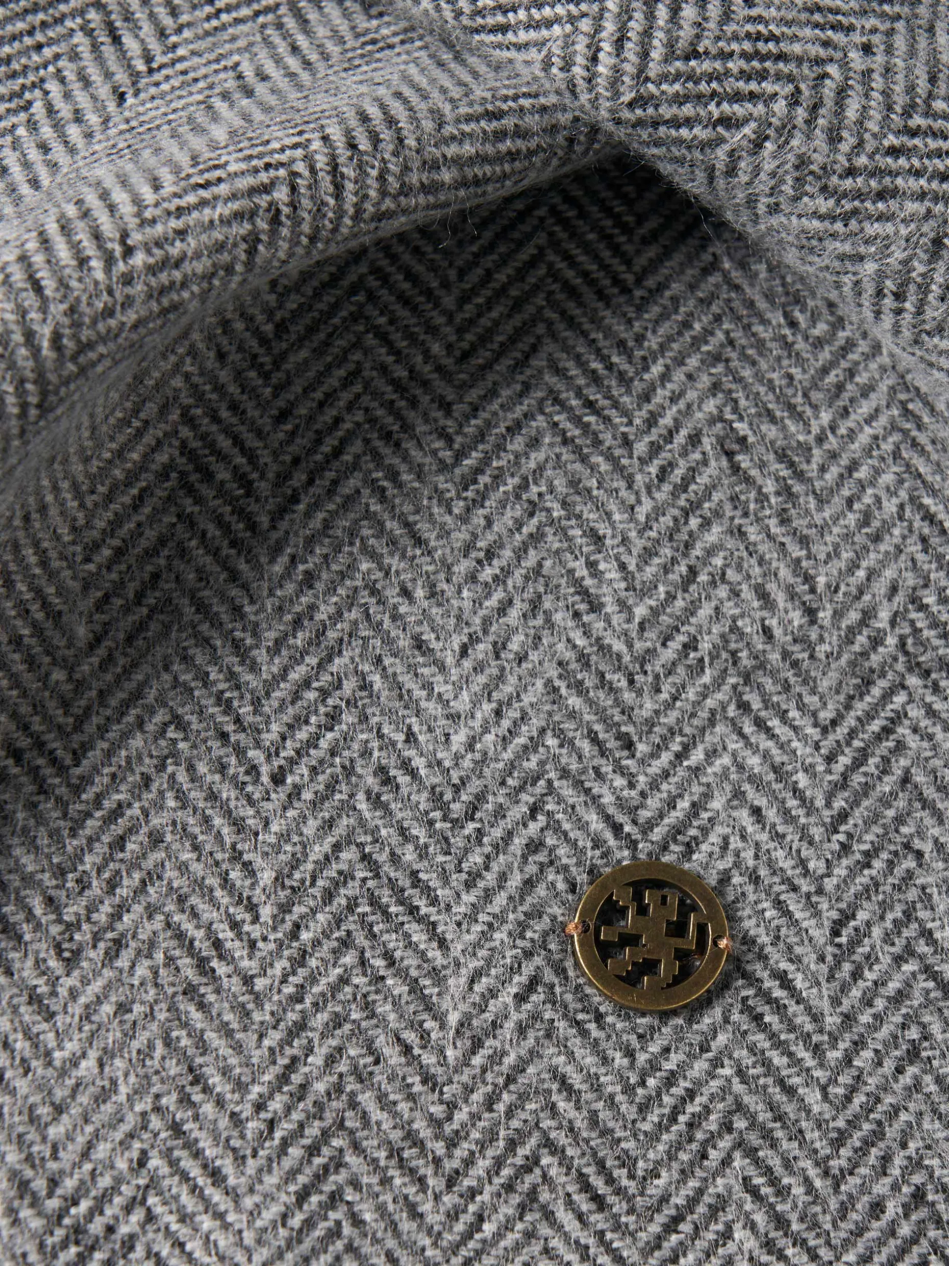 Cachecol com franjas mistura de lã