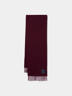 Cachecol de lã com franjas