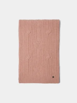 Cachecol de malha entrançada